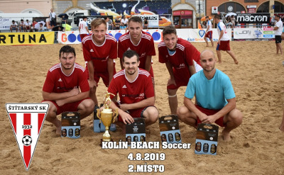 Kolín beach soccer 4.8.2019 - 2. místo